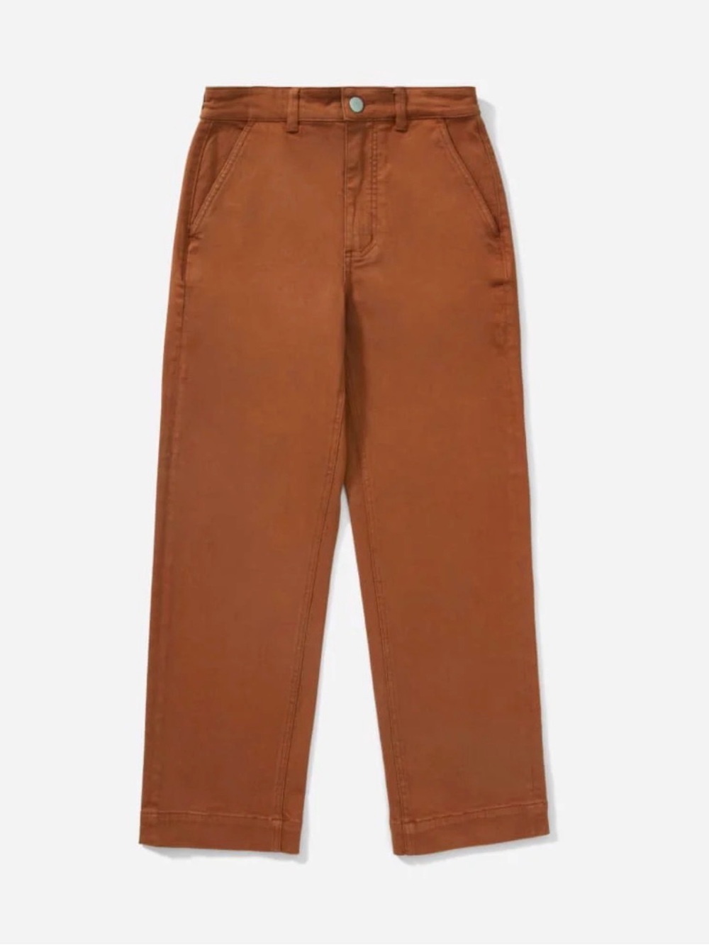 Everlane Cropped Straight Pants In Golden Mustard Size 2